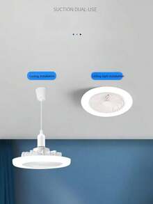 1pc White Light LED Ceiling Fan Light, 36W With Remote Control, Living Room Lighting With Timer Function, Adjustable Fan Speed; Suitable For Small Bedroom Ceiling Light, Home Office, Dorm - Multicolor - View 5