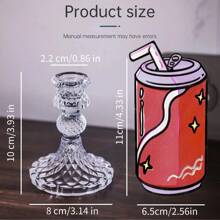Glass Candle Holder, Crafted With Glass Material Through Precise Cutting Technique. Minimalist And Modern Style, Transparent And Colorless, Cylindrical Exterior With Carved Floral Details, Suitable For Candle Placement, Applicable For Candlelight Dinners, Weddings, Anniversaries And Other Occasions.