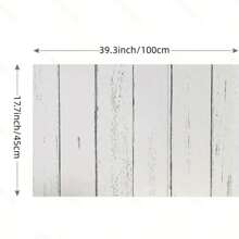 1pc Black And White Wood Grain Contact Paper, Peel And Stick Wallpaper, Vinyl Film, Self-Adhesive Removable Waterproof, Wood Texture Wallpaper For Wall, Countertop, Cabinet Decor