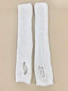 女士针织暖腿套脚套，时尚青少年女孩脚套