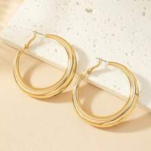 1 Pair Of Metal Geometric Fashion Holiday Gift Earrings