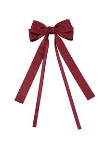 1pc Women Lace Ribbon Solid Color Bow Hair Clip, Suitable For Everyday Wear Claw Clips Hair Claws Hair Barrettes, School Stuff, Elegant, College, Winter Outfit For Women, Bows, Cute, Classy, Hair Accessories