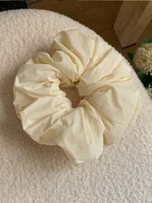 topshiny Plain Color Extra Large Scrunchie, Oversized Crinkle Messy Bun Hair Tie, Minimalist Style Ponytail Hair Accessory, Casual Head Accessories