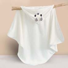 TDHD 1 Stück Baby Kapuzenhandtuch mit besticktem grauem Teddybär Design