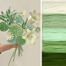 500pcs Pipe Cleaners Craft Supplies, Flower Bouquet Pipe Cleaner Kit, Bulk Pipe Cleaner DIY String Floral Bouquet Kit, Bouquet Making And Home Decoration Instructions. - Multicolor - View 2