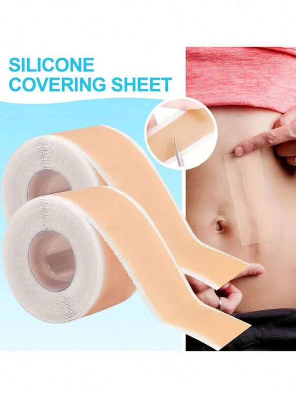 Adesivo invisível para cicatriz, Adesivo de silicone para cobrir cicatrizes, Adesivo de silicone invisível para cobrir manchas e cicatrizes corporais, Adesivo de silicone portátil e fácil de usar para cobrir cicatrizes cirúrgicas, hipertróficas, pós-parto e queimaduras, Respirável e flexível, Adesivo invisível para cobrir cicatrizes na cor da pele, Fácil de usar, À prova d'água, Hipoalergênico, Cuidados suaves com a pele, Produtos esportivos e para atividades ao ar livre