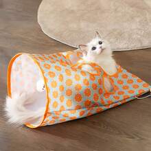 KEMORELA 1 件猫隧道玩具，猫宠物玩耍玩具，带窥视孔和玩具球，猫咪互动玩耍猫玩具