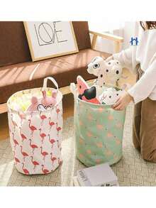 40L Foldable Multipurpose Laundry Or Toy Storage Basket - 米色 - 查看 2