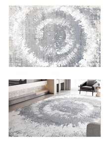 This Large, Modern, Luxury Spiral Circular Line Art Floor Mat Is Crafted From Crystal Velvet With A Rubber Bottom For Anti-Slip And Machine Washability. The Upgraded Thick And Dense Material Resists Fading, Making It Ideal For Living Rooms And Bedrooms. The Navy Blue And Gold Accents Are Perfect For Christmas, Thanksgiving, Easter, Mother's Day, Father's Day, And Other Holidays. Room Decor Bathroom Accessories Back To School Entryway Decor Bathroom Kitchen Decor - Multicolor - View 28