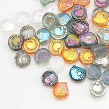 30 Peças Contas Espaçadoras de Cristal de Vidro Coloridas Eletrodepositadas no formato de Pirulito Candy de 12mm e Golfinho de 11*16mm, Material de Artesanato de Joias DIY para Colar, Pulseira, Brinco, Presentes de Feriados e Aniversário