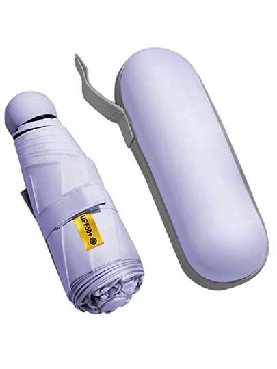 1 件胶囊太阳伞女防晒紫外线防晒雨伞二合一迷你五折超轻小巧便携紫色蓝色粉色白色黑色户外旅行节日适用于学校、办公室、家庭、旅行、返校、雨伞、雨伞、夏季、折叠伞、雨具、女士雨伞