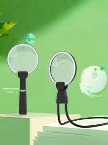 Rechargeable Lighting Desk Lamp And Magnifying Glass, Detachable And Portable, Adjustable Hose, 2-Level Brightness, Maximum Brightness Of 5-6 Hours, Type-C Charging.