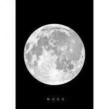 1 peça/3 peças pôsteres de arte de parede moldura opcional arte moderna em preto e branco pôster de fase da lua estética impressão em tela murais de parede adequados para salas de estar, bares, cafés, decoração de casa