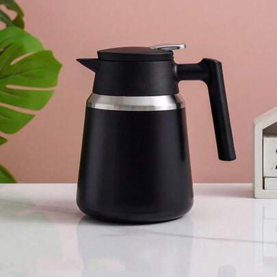 1pc1100ML/ 37-Ounce Stainless Steel Kettle, Large-Capacity Coffee Machine For Home And Office, Water Heater, Kettle, Teapot, High Appearance Level Household Thermos And Thermos Flask