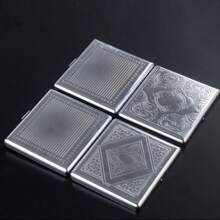 Thick Metal Cigarette Box Storage, Carved Patterns, Personalized Creativity, Flip Metal Cigarette Holder, Portable Box