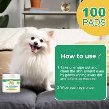 100 lingettes humides de nettoyage pour animaux de compagnie - nettoie en profondeur et nourrit la peau du chien, adoucit le poil, apaise la peau sèche, convient à tous les chiens, procure du confort, doux et hydratant, idéal pour une utilisation quotidienne.