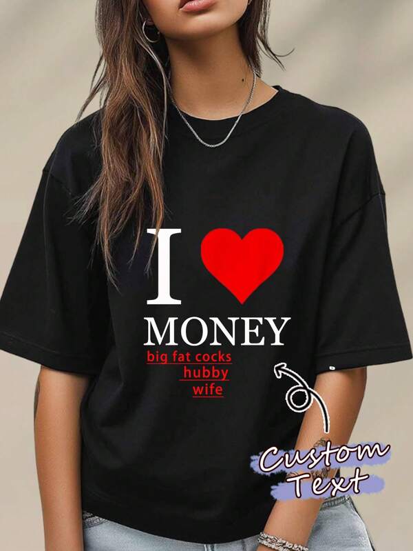 Ich liebe dich Paar Shirts, Geschenke für Freundin/Ehefrau, Geschenke zum Valentinstag, personalisierte Damen T-Shirts - Füge deinen eigenen Text und Bilder (Familien-/Selfies/Haustier-/Freund-/Partyfotos) hinzu, um deine eigenen personalisierten bedruckten T-Shirts zu gestalten, Baby-/Paar-/Familie-/Haustierfotos, Jahrestags-Geschenke, Valentinstag, Weihnachten