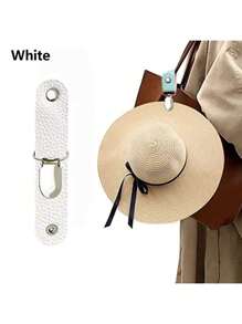PU Leather Hat Clip For Travel Solid Color Hat Clips For Luggage, Multifunctional Baseball Cap Clip, Hat Companion Outdoor,Mini Travel PU Leather Hat Clip, Outdoor Backpack Luggage Organizer Clip, Multifunctional Straw Hat Clip, Hat Accessories, Securely Attach Your Cap To Bag Or Luggage