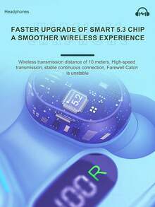 LED 显示屏入耳式无线蓝牙耳机，具有降噪功能、立体声和长效电池 - 彩色 - 查看 7