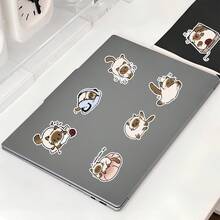 50 件手工暹罗猫系列卡通动物贴纸，可爱猫咪装饰，适用于水瓶、手机壳、笔记本、冰箱、学校用品、返校