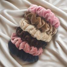 6 Stück bunte Samt Scrunchies, Haargummis als Haarschmuck für Frauen, schonende Haargummis, Haargummis, Haargummis