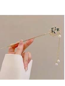 BUCICE 手工中国风发饰 浪漫珐琅花朵流苏发夹 合金饰品发卡 女士发夹 秋季发饰 女士发饰 美发工具 美发用品 美发配件 礼物 美容配件 礼品 旅行 女士礼物 美发用品 圣诞礼物