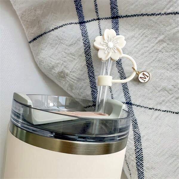Cup Accessories Dust Proof Straw Stopper 40 Oz Cup Silicone Straw Cap, And Crabapple Flower Leak Stopper, Perfect Gift For Teachers' Day, Mother's Day, Family Gatherings And Valentine's Day