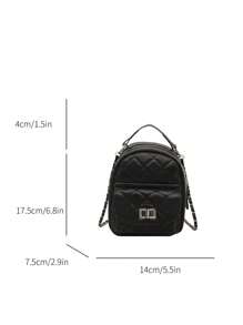 Mini Crossbody Bag, Fashionable Handheld Small Backpack, Rhombus Chain Versatile Everyday Shoulder Bag