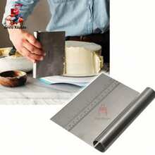 Kit 3 Espátula Tubular Inox Raspador para Massa Bolo Pizza Pão Chocolate