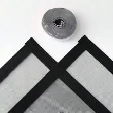 1 pieza Pantalla de malla a prueba de insectos de verano, pantalla de ventana transparente autoadhesiva de bucle y gancho transpirable, pantalla de puerta y ventana invisible de alta densidad, cortina antimosquitos y antpolvo, se ajusta a diversas puertas y ventanas, sin necesidad de perforación, extraíble y lavable, para todas las estaciones