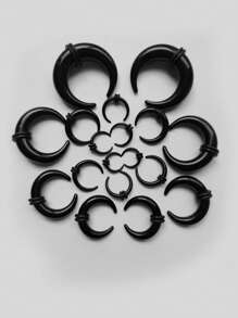 18/36/50 Stücke Acryl Septum Piercing Tapers C förmiges Buffalo Ohr Taper Set mit Dehnungsringen für Nasen- und Ohrweiten