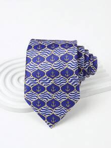 1pc Printed Tie For Men, Casual Formal Attire Neckwear Accessories, Suitable For Party And Everyday Wear - Casual Printed Tie - View 2