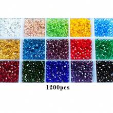4毫米/0.157英寸玻璃珠,适用于珠宝制作套件,15/20/24格玻璃刻面珠,散装DIY套件,工艺双锥玻璃珠,手工配件 - 盒裝尖珠 - 查看 16