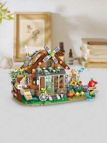 LOZ 迷你积木，可折叠日本街头场景 DIY 套装，多种颜色可选，3D 拼图组装，办公桌装饰，成人男女节日礼物，圣诞节，房间装饰 - 彩色 - 查看 11