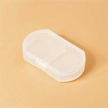 1 pièce Boîte à pilules de poche portable, organiseur plastique super compact à 2 compartiments pour ranger les médicaments, la médication quotidienne et les voyages