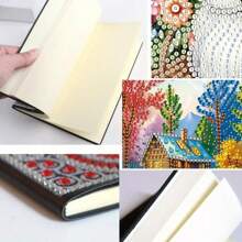 5D Diamond Drawing Notebook - DIY Landscape Flower Animal - Diary With Artificial Leather Cover - Special Shaped Artificial Diamond Hardcover Sketchbook, Suitable For Home Office Art - Holiday Birthday Gift, Graduation Gift
