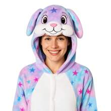 nerd hunters Pigiama kigurumi per adulti, in peluche, costume unisex di cosplay a forma di coniglio