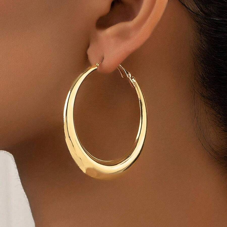 1 Pair Of Metal Geometric Fashion Holiday Gift Earrings