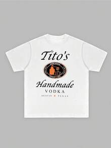 Men's Spirits - Branded Tito's Handmade Vodka T - Shirt, 100% Cotton, 220g - White - View 3