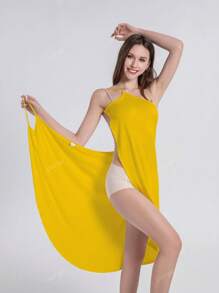 Vestido informal de verano para mujer, estilo cruzado, con tirantes finos, estilo sexy, ¡nuevo!