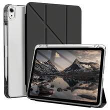 Case Compatible With IPad 10th Generation 10.9 Inch 2022/IPad (A16) 11th Generation 11 Inch 2025/IPad Air 4th/5th, IPad Pro 2020/2021/2022/2024, Slim Stylish Clear IPad Case With Pencil Holder, Multi Angles Folding Y-Shaped Stand Cover