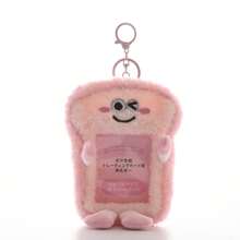 1pc Super Cute Furry Transparent Cartoon Card Holder, Ins Style Cartoon Plush Card Holder, Three Inch Photo Star Card Display Pendant, Multifunctional Id Card, Work Card, Student Card, Teacher Card, Medical Chest Card Available School Supplies,Back To School