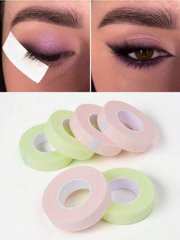 1 Rolle Make-up Werkzeuge, Lidschatten Aufkleber, atmungsaktive Eyeliner Stifte und Wimpernverlängerungs-Patches, unsichtbares Gesichts-Make-up Tape, sofortiges Gesichts-Make-up Übungstape, Gesichtslifting Kunststoffband, Lidschatten Tape, Eyeliner Stift Tape (1,25cm * 4,5m), Make-up Werkzeuge, Wimpern Werkzeuge, Gesichtslifting Werkzeuge