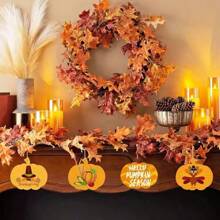 Unfinished Wooden Carved Pumpkin Shape Slices For DIY Painting, Decoration Crafts For Holidays, Home