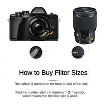 The QZSD Polarizer Of The Lightweight Era Can Rotate The Lens To Eliminate The Reflection Effect On Non-Metal Surfaces. CPL Polarizers Are Commonly Used For Photographing Landscapes And Scenery, Made Of Optical Glass, Photography Accessories, Effect Filters, Enhancing Contrast And Color For Camera Lens Filters. Available Sizes Are 40.5mm, 49mm, 52mm, 55mm, 58mm, 62mm, 67mm, 72mm, 77mm, And 82mm, Suitable For Nikon, Canon Camera Lenses. - 黑色 - 查看 7