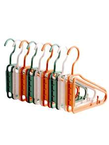 3pcs Foldable Portable Travel Clothes Hanger, Hotel Universal Drying Rack, Non-Slip Heavy Duty - Multicolor - View 4