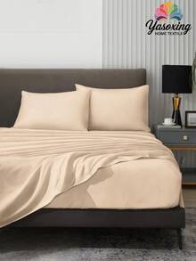 4 件套纯色卡其色床单套件，易于护理，拉绒超细纤维柔软床上用品套件，床笠套件（1 件床单+1 件床笠+2 个枕套）纯色床笠套件，特大号双人床，全尺寸床单，深口袋，最大 11.8 英寸枕套，柔软透气，防皱，更适合睡眠，豪华酒店风格，送给妈妈爸爸朋友的礼物，宿舍床上用品，返校床上用品 - 卡其色 - 查看 4