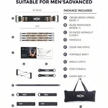 Portable Home Gym Set With Workout Bar Bench Pr Set Squat Resistance Band Door Anchor And MoreFull Body Workout Equipment To Build Muscle And Shape Body - Women|150LB - View 4