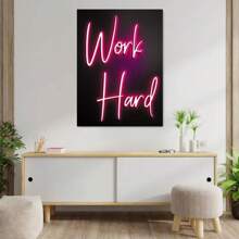 1pc/3pcs Set Modern Energize & Inspire Vibrant Neon Inspirational Posters,Room Decor, Gift For Friends Kits Wall Arts Decor, For Living Room, Bedroom, Office, Bar Wall Decor,Frame,Frameless.