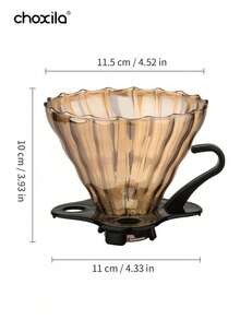 choxila 1 件橙色云形咖啡壶，带咖啡滴滤器，手冲咖啡壶套装，玻璃滴滤咖啡壶和咖啡过滤器，耐热玻璃咖啡壶，适用于家庭、办公室、咖啡厅 - 橘色 - 查看 8